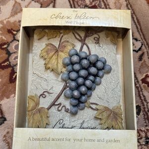 Cheri Blum Wall Plaque with Grapes